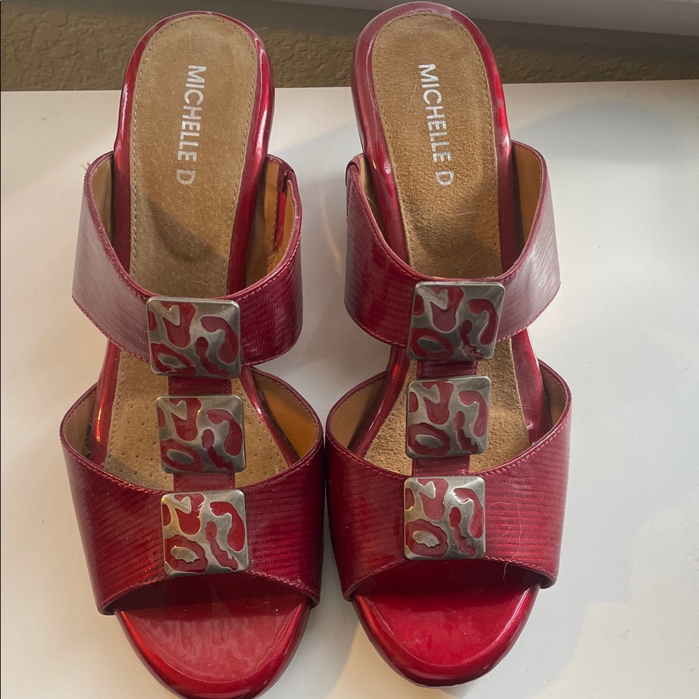 Michelle D Vibrant Red Sandals